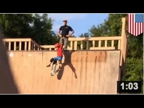 Horrible: Un père jette son fils de 5 mètres de haut pour le forcer à skater! (Vidéo)