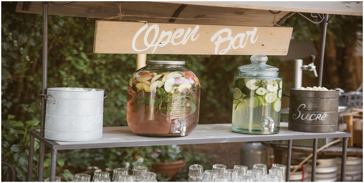 open bars tendances mariage